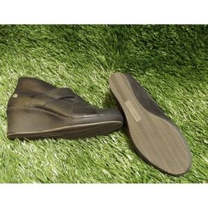 Stylish womens used MOZO Wedge Ankle Boot sz 7.5 dark gray